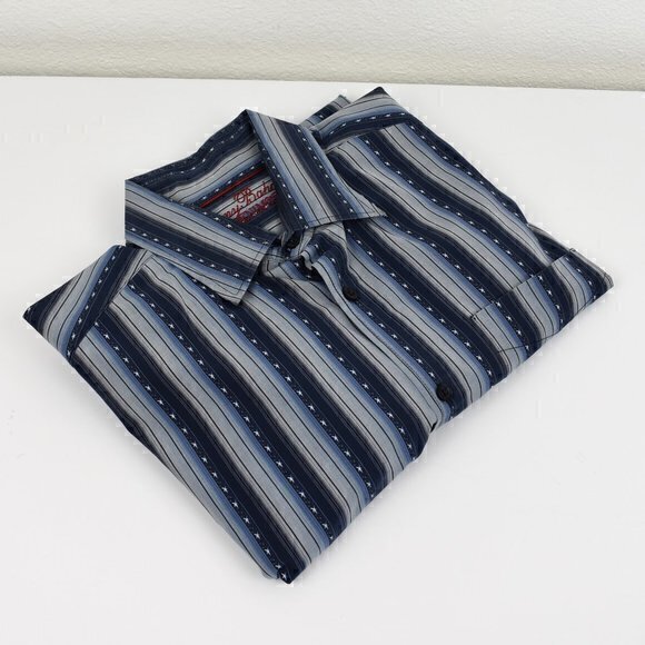 Tommy Bahama Denim Button-Down Shirt Size Large Color Blue Gently Used Condition - Picture 1 of 5